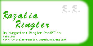 rozalia ringler business card